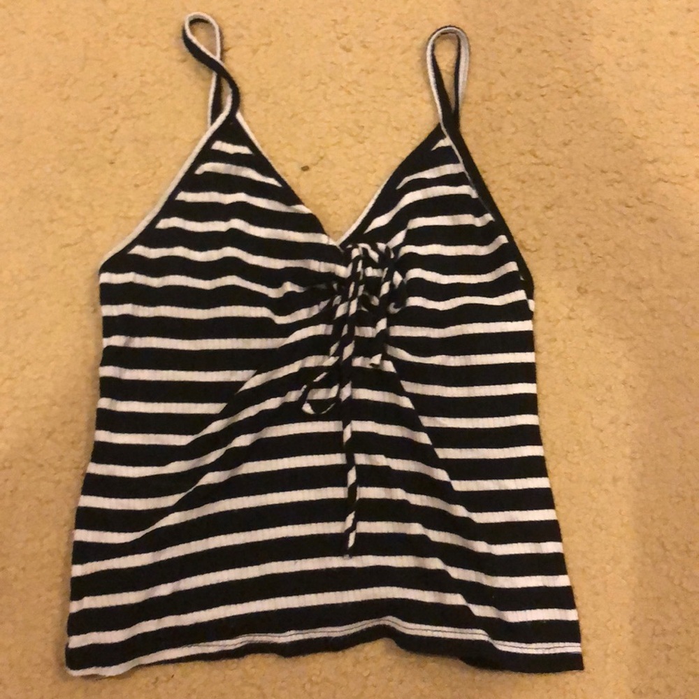 striped soaghetti strap top